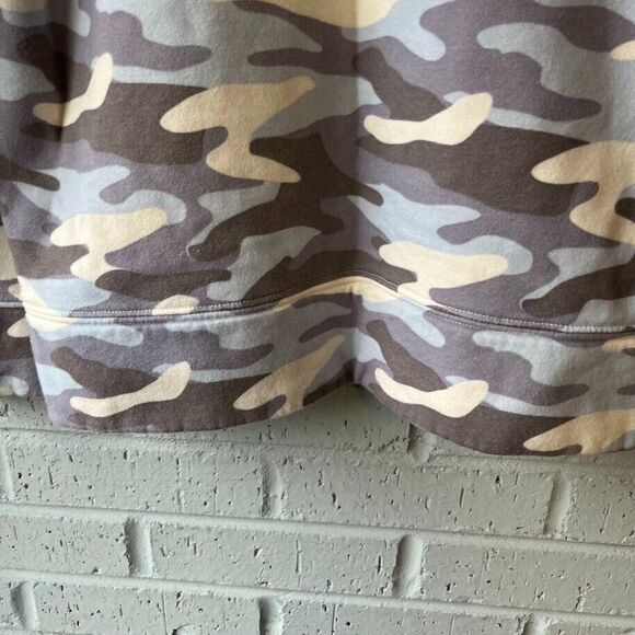 Dittos Sweatshirt Womens Soft Comfy Large Blue Beige Camo Pullover Camouflage - Picture 5 of 10